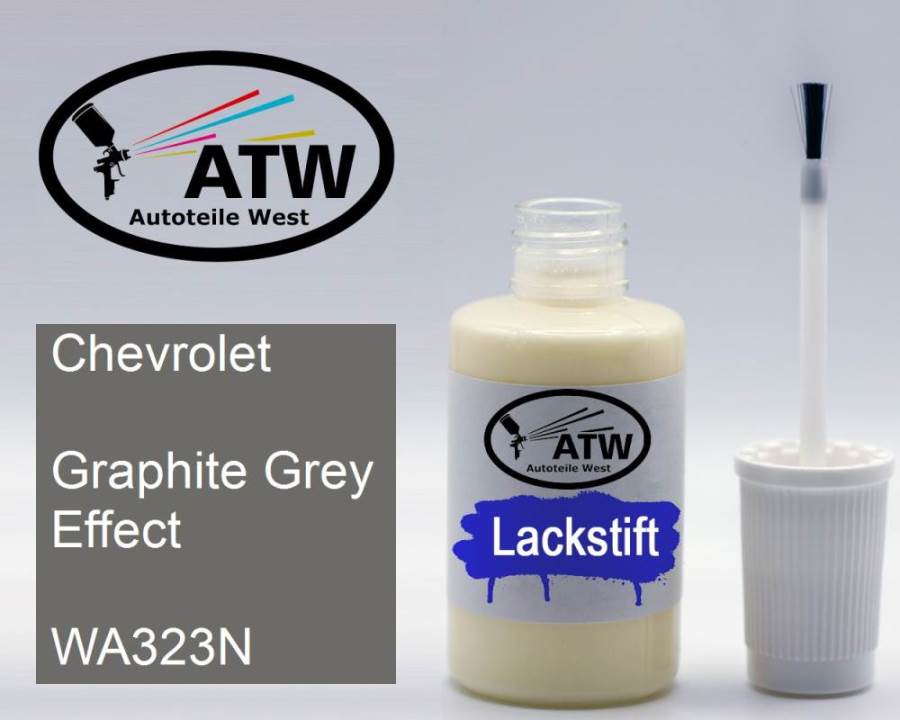 Chevrolet, Graphite Grey Effect, WA323N: 20ml Lackstift, von ATW Autoteile West.